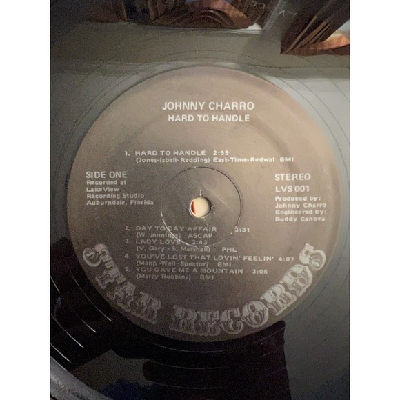 Johnny Charro Hard To Handle LP Star Records LVS 001 Autographed VG - Picture 5 of 7